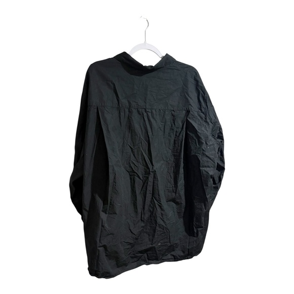 Aritzia Babaton Essential Oversized Poplin Button Down Shirt Black Size 2XL - Picture 6 of 7